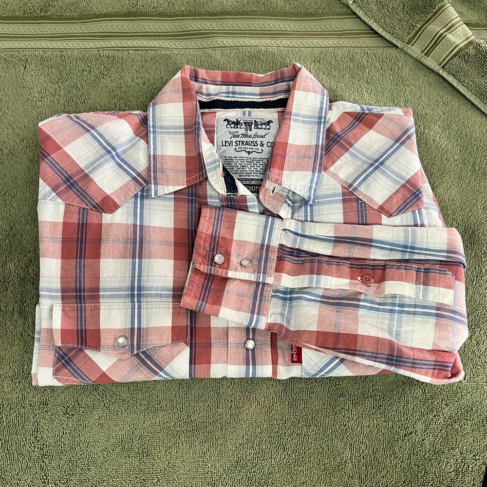 Two Horse Brand Levi Strauss & Co Long Sleeve Button Down shirt